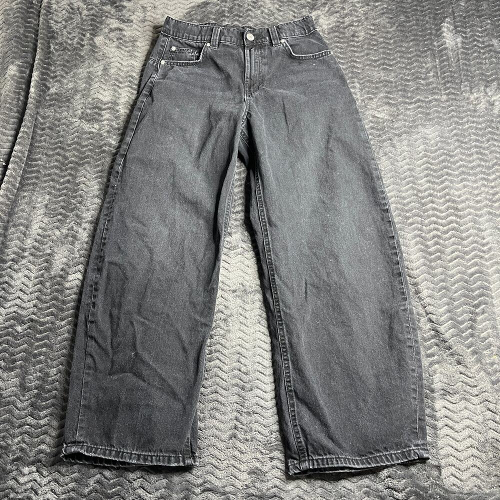 Zara Jeans Youth 13-14 Gray Wide Leg Denim 5 Pocket Teens